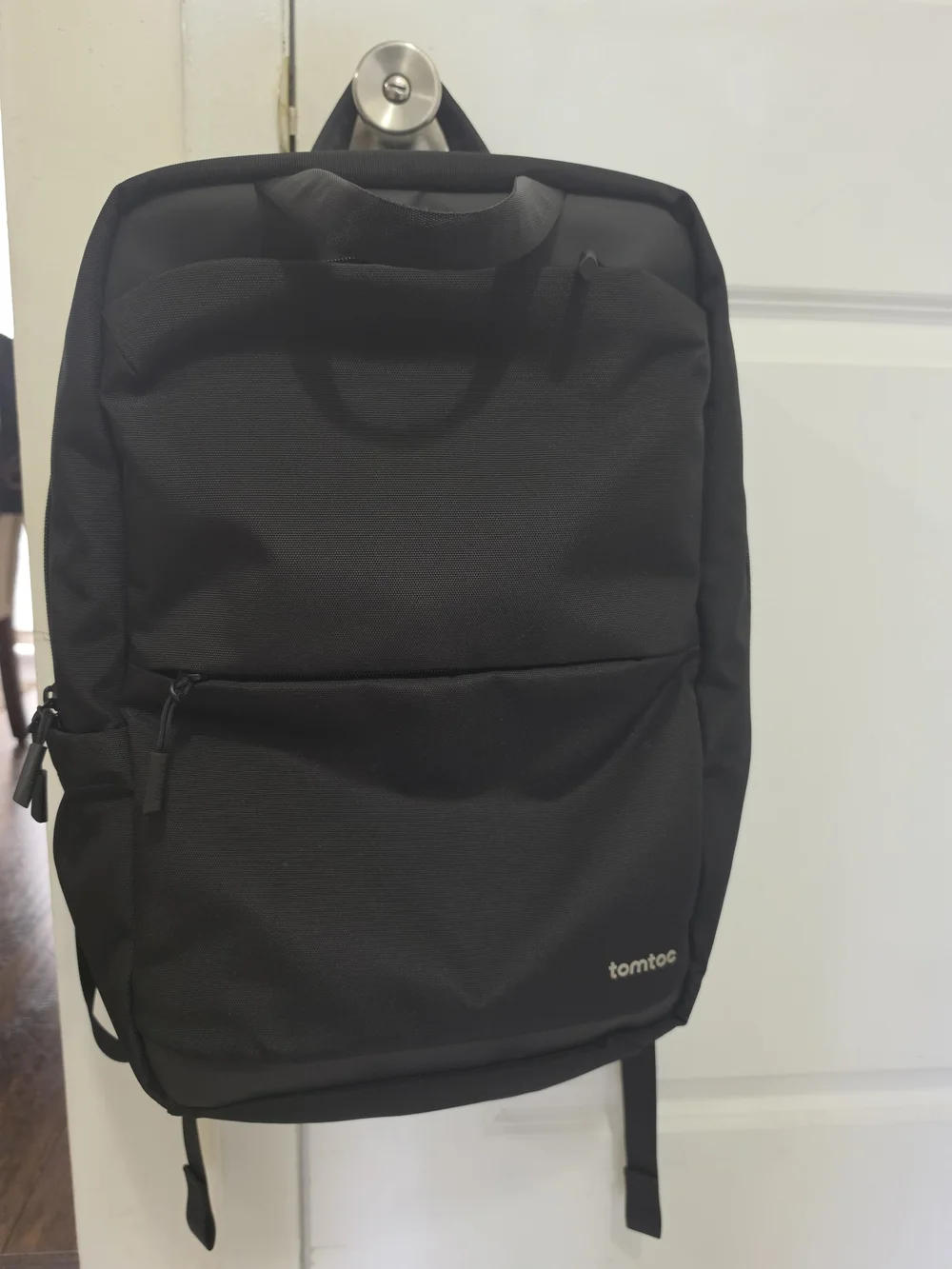 tomtoc Black Men's Commuter Laptop Backpack